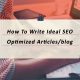 How To Write Ideal SEO Optimized Articles blog