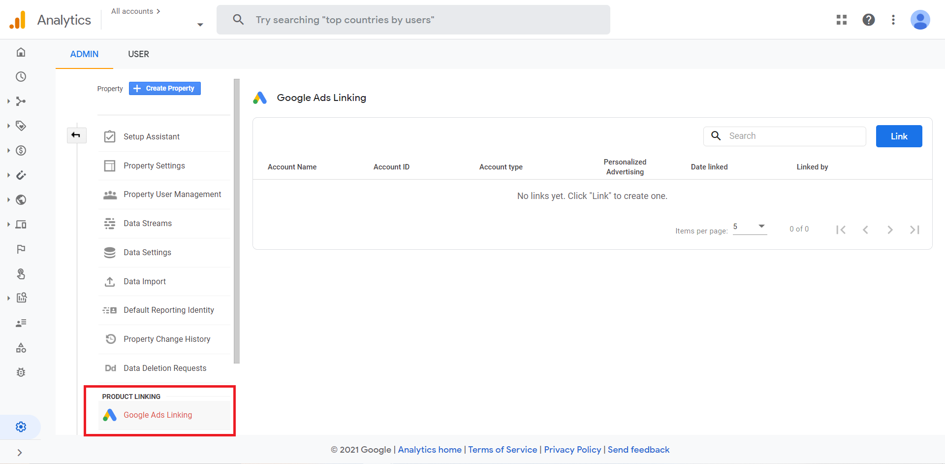google analytics linking with google ads